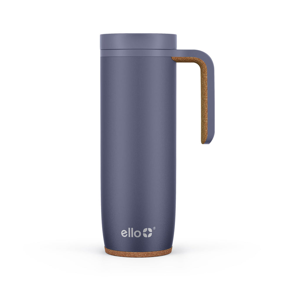 Ello Magnet 18oz travel mug with handle keeps drinks hot during commutes