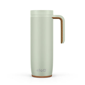 Ello Magnet 18oz travel mug with handle for on-the-go beverages in sage.