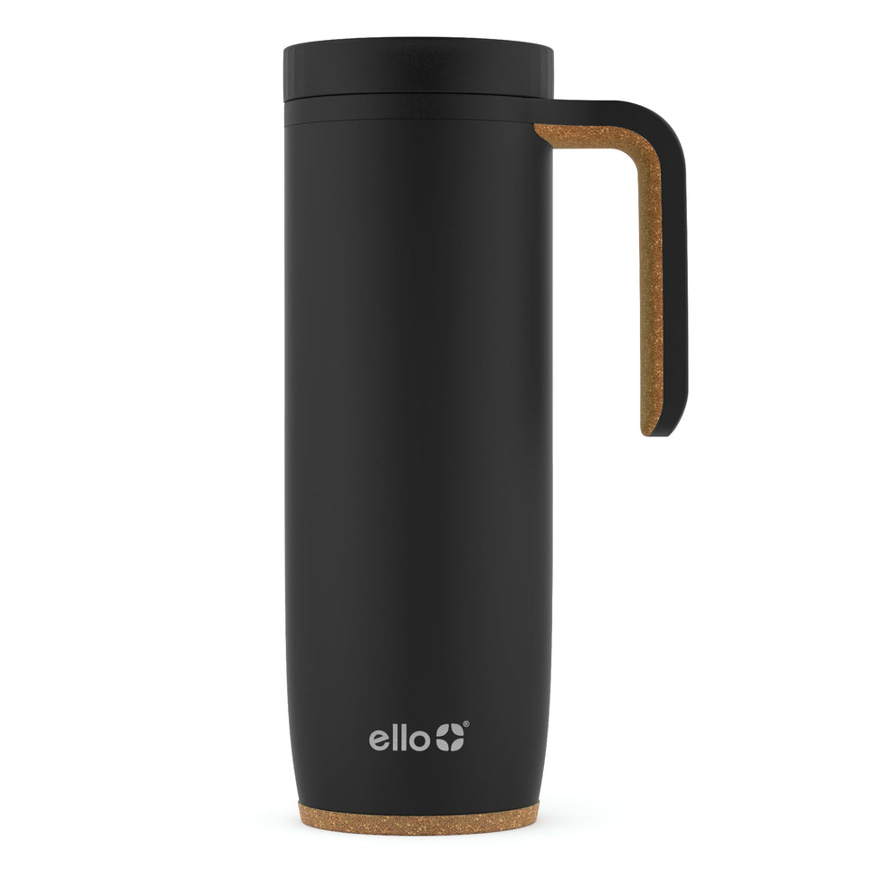 Ello Magnet travel mug with leak-proof slider lid prevents spills on the go.