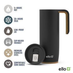 Ello Magnet vacuum-insulated 18oz mug keeps hot drinks longer on the go.