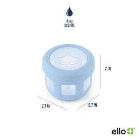 Ello 4oz containers are microwave-safe without the lid for quick reheats