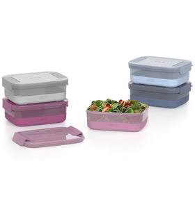 Ello microwave-safe containers without lids for quick reheating.