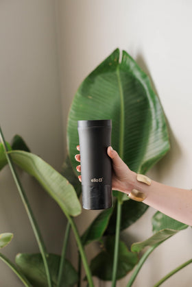 Ello Miri 16oz vacuum insulation, keeps drinks hot or cold.