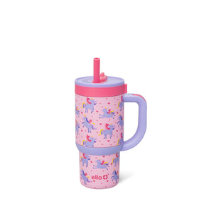 Ello Oasis 14oz toddler tumbler with handle and retracting straw for mess-free on-the-go sipping