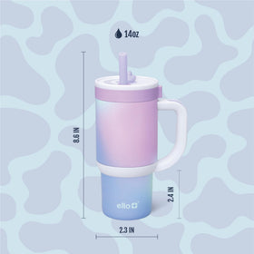 Ello Oasis Purple Swirl tumbler adds color to lunchtime hydration.