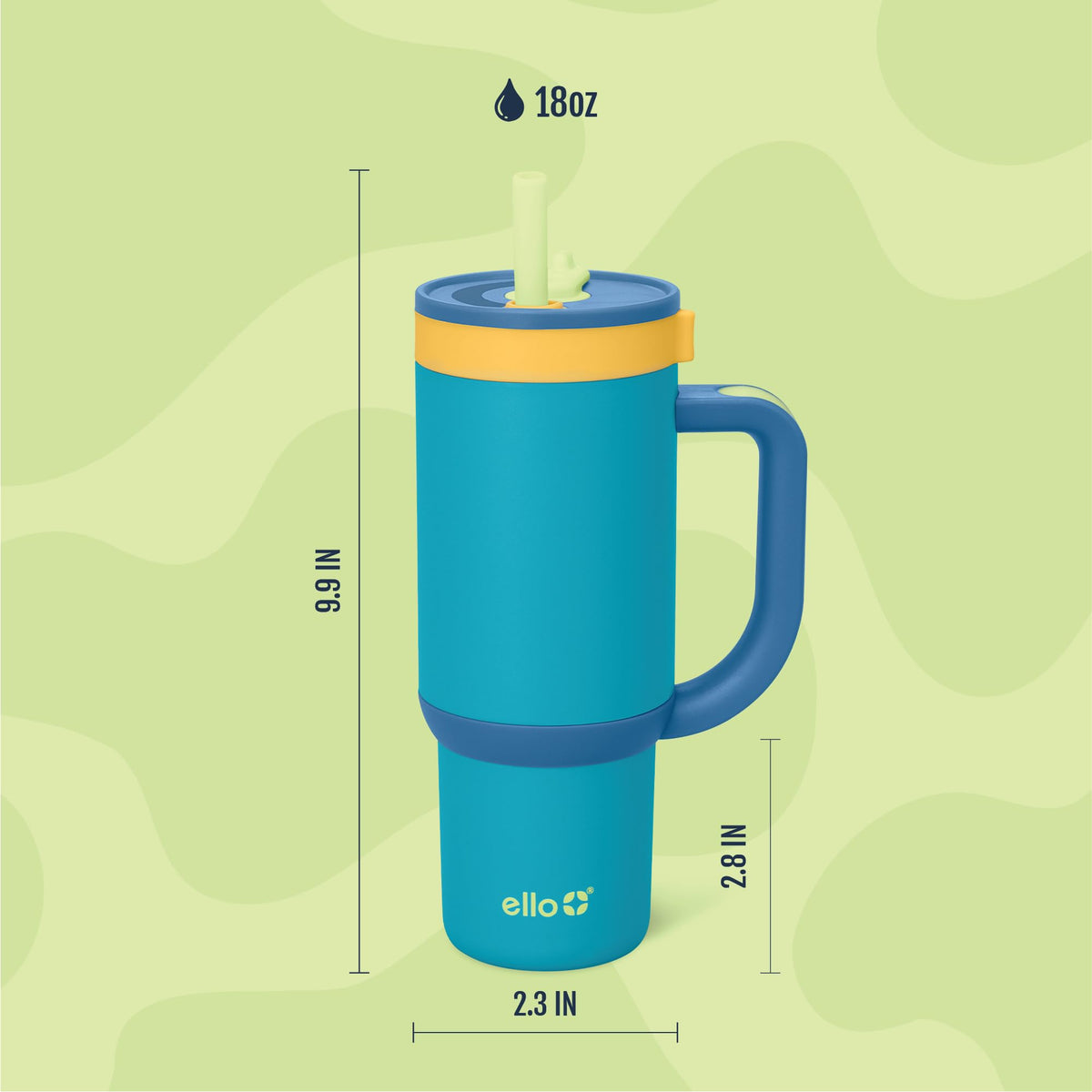 Ello Oasis Glacier in a backpack demonstrates spill-free reliability during school day.