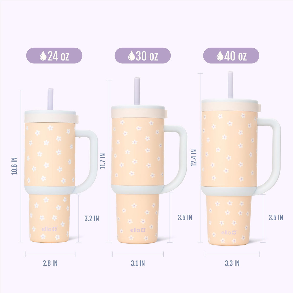 Ello Oasis 24oz is ideal for commute, gym, and study breaks.