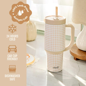 Ello Oasis bottle shown as top-rack dishwasher safe for easy cleaning
