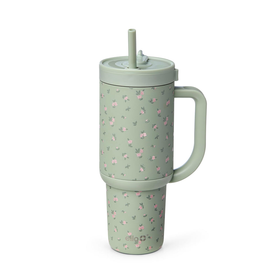 Ello Oasis 30oz tumbler with leak-proof lid and retracting straw for travel