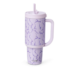 Ello Oasis 40oz tumbler with leak-proof lid for mess-free travel.
