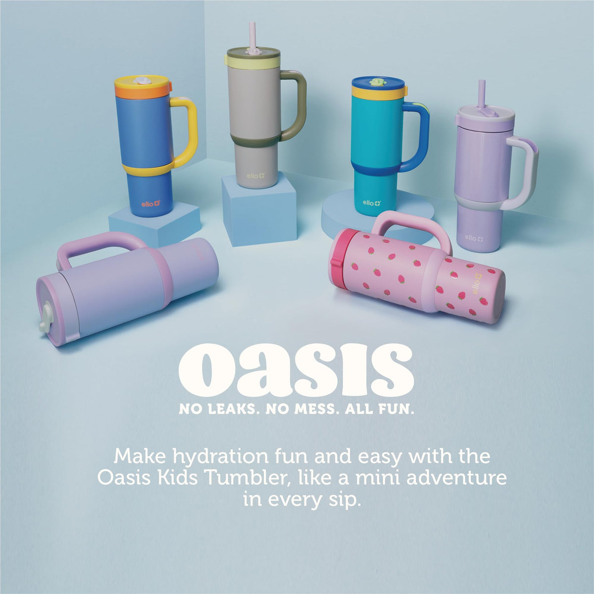 Ello Oasis keeps drinks cold for up to 18 hours during long school days.