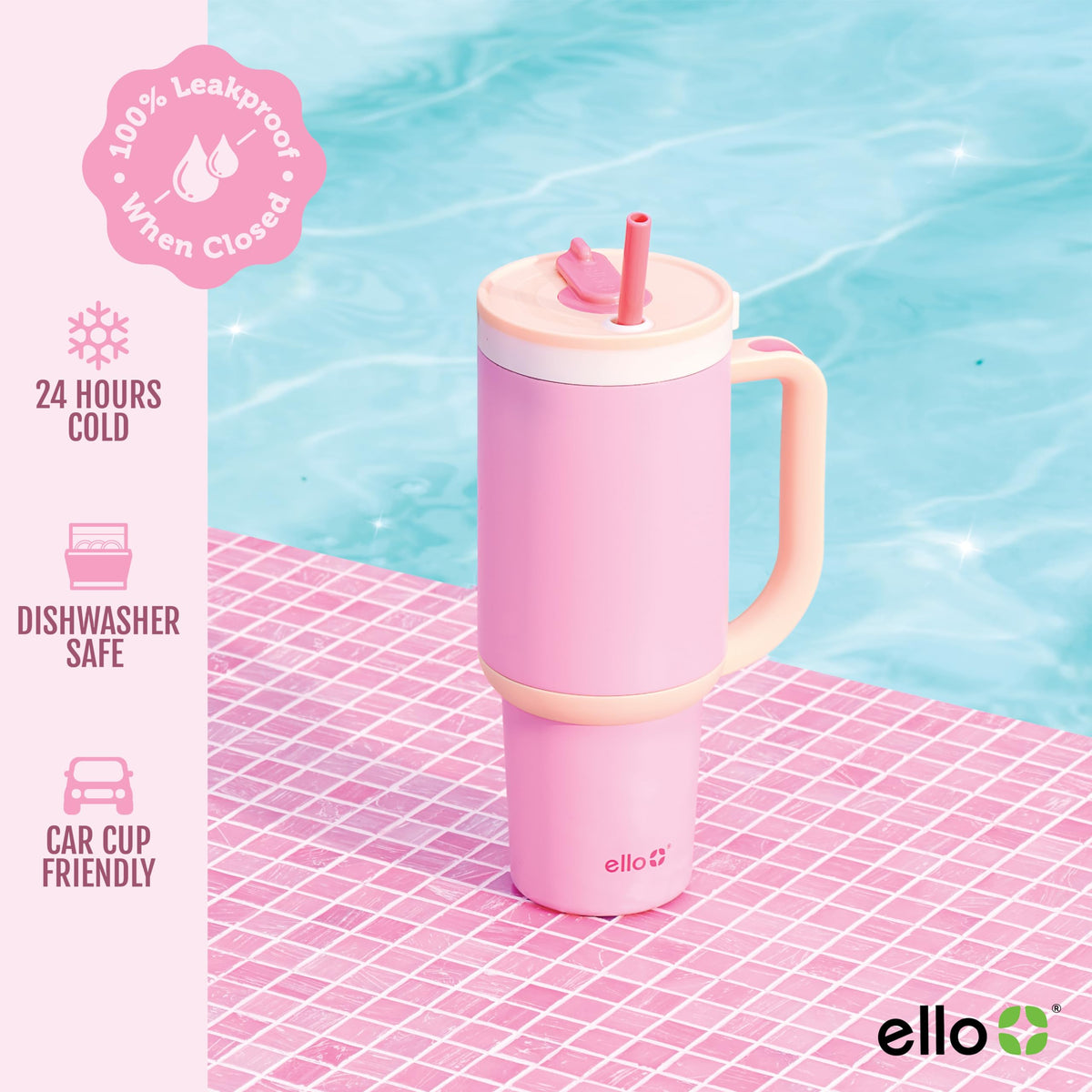 Ello Oasis cup holder fit indicating compatibility with most car holders