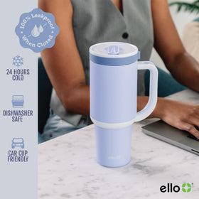 Ello Oasis cup-holder friendly design fits most vehicle cup holders.