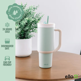 Ello Oasis cup-holder-friendly design fits most car and gym cup holders.