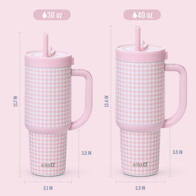 Ello Oasis easy-to-clean lid and retractable straw enhance usability.