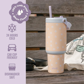 Ello Oasis Go+ double-wall insulation keeps drinks cold for up to 24 hours.