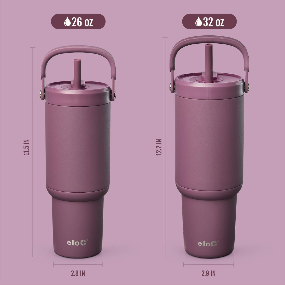 Ello Oasis Go+ top-rack dishwasher safe for easy cleaning.