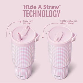 Ello Oasis Go+ retracting straw keeps sipping clean and secure during travel.