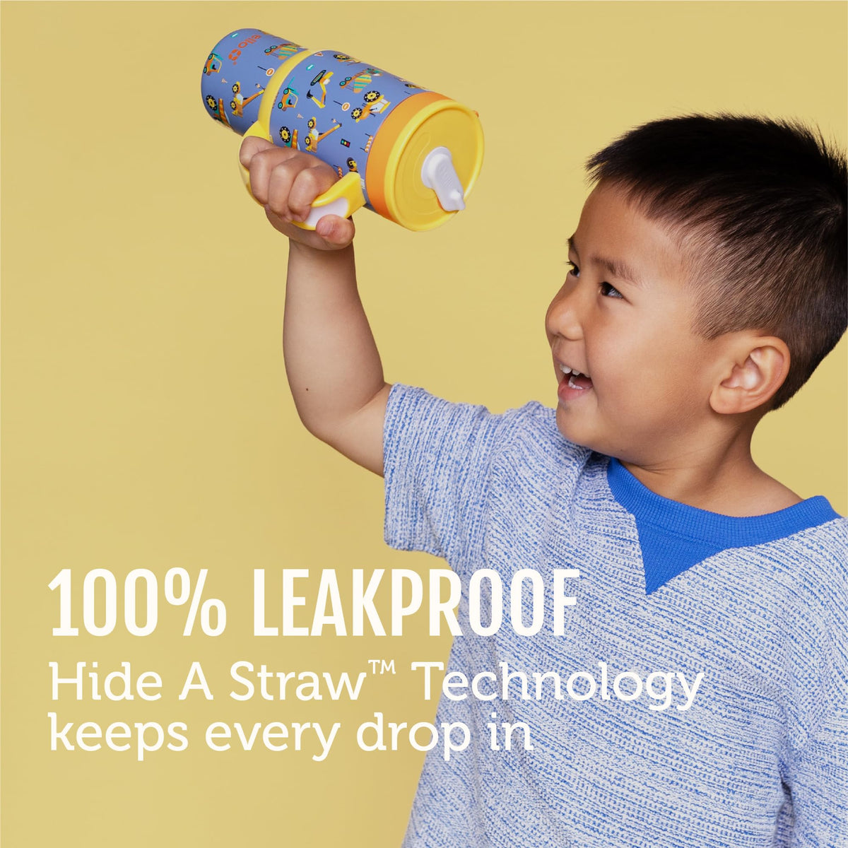 Ello Oasis retracting straw demonstrates leak-proof technology for mess-free days.