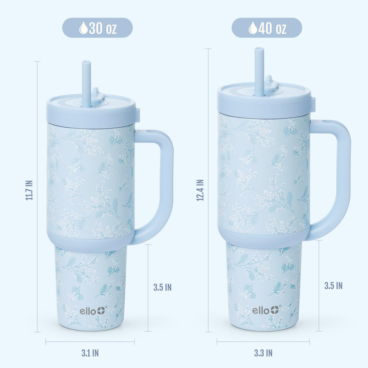Ello Oasis Sweet Alyssum color option on tumbler for stylish hydration