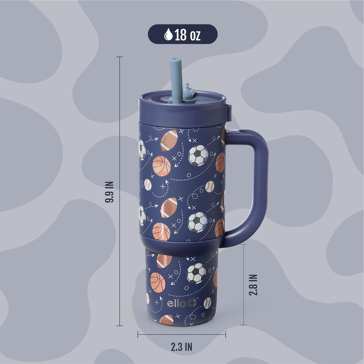 Ello Oasis available in vibrant colors and patterns for stylish hydration.
