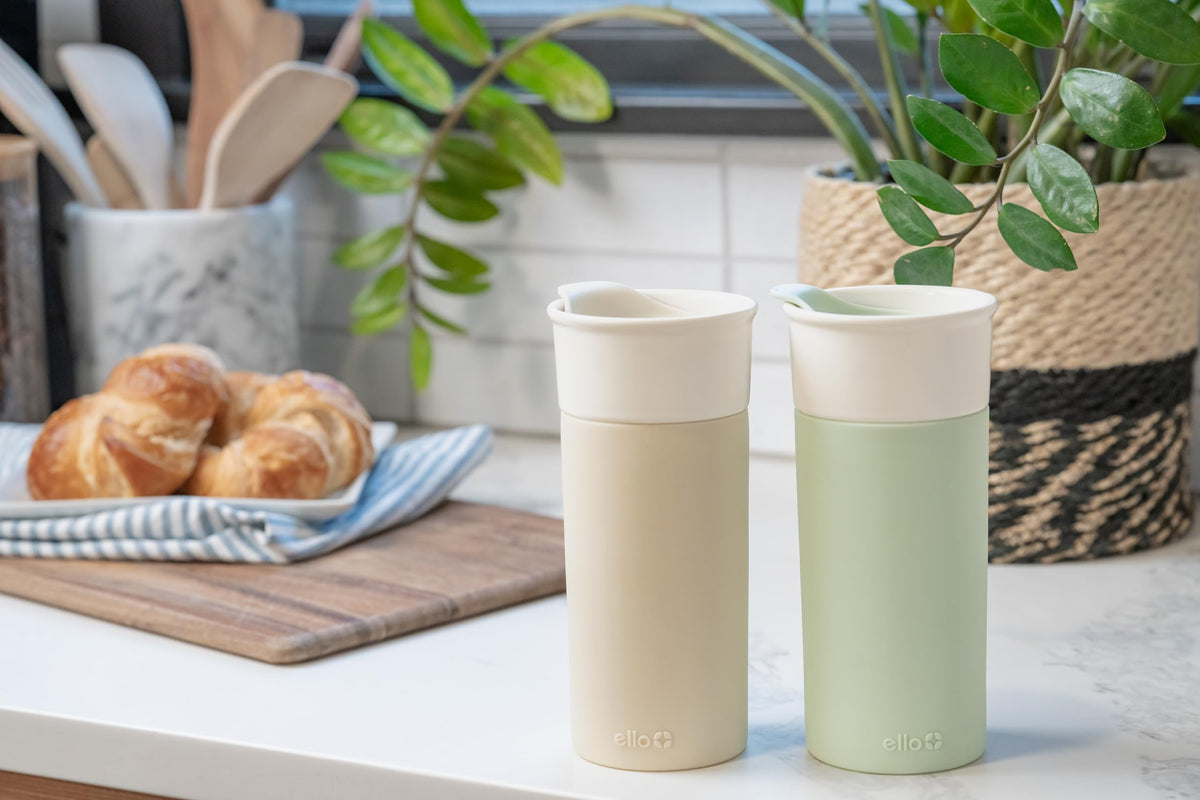 Ello Ogden splash-resistant lid enables mess-free sipping