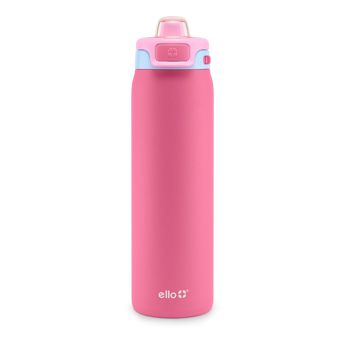 Ello Pop & Fill 22oz bottle with quick-fill lid for fast refills on the go.