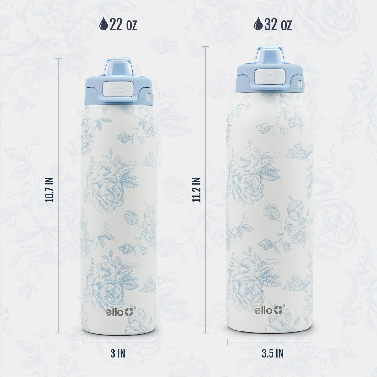 Ello Pop & Fill BPA-free reusable hydration bottle