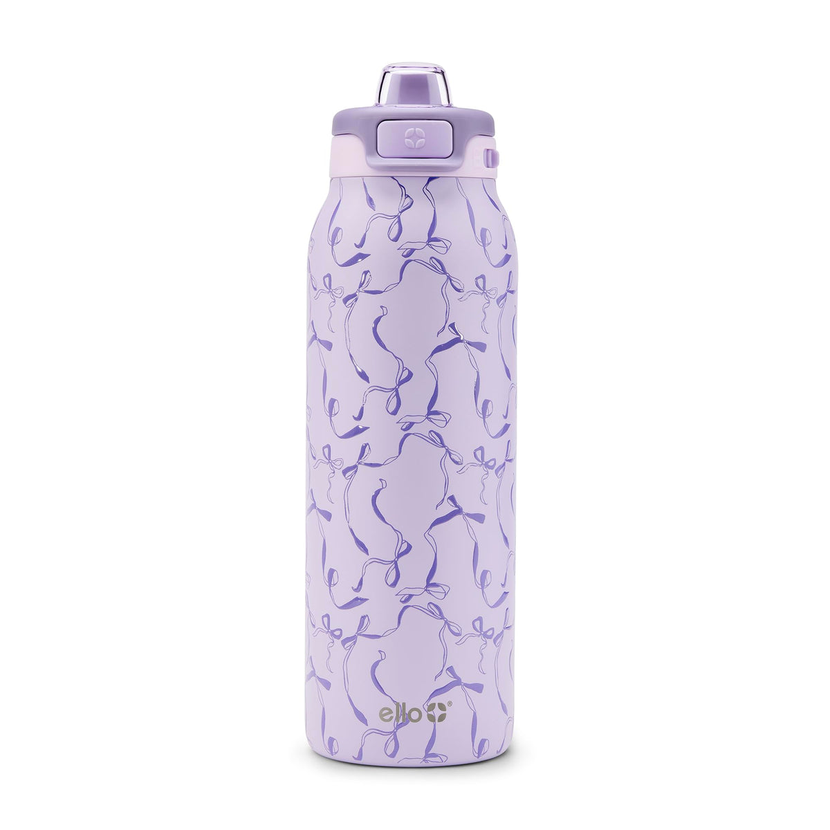 Ello Pop & Fill 32oz stainless bottle shows durable cold-beverage construction for long-lasting use
