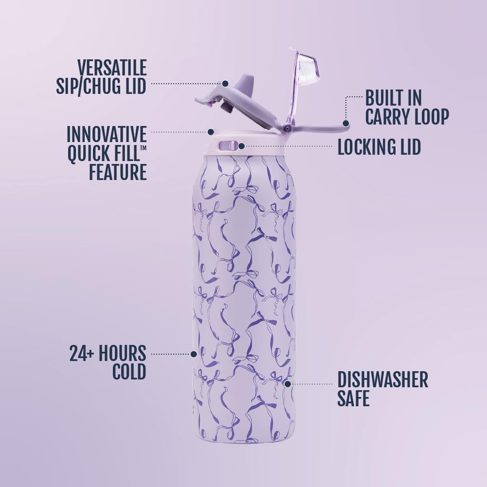 Ello Pop & Fill dual sip and chug design with straw and button