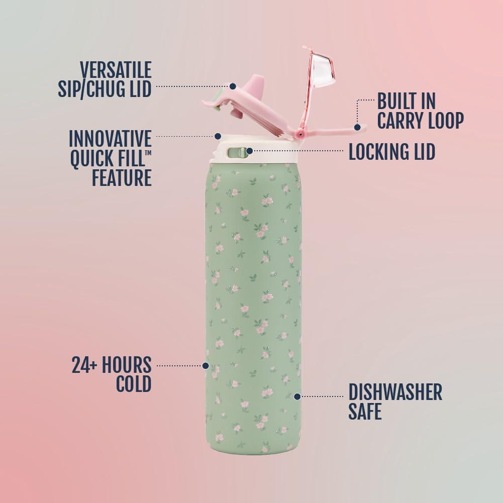 Ello Pop & Fill bottle demonstrating a leak-proof seal during travel.