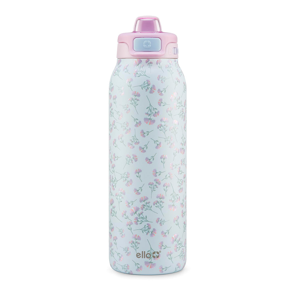 Ello Pop & Fill quick-fill-lid enables quick refills for on-the-go hydration.