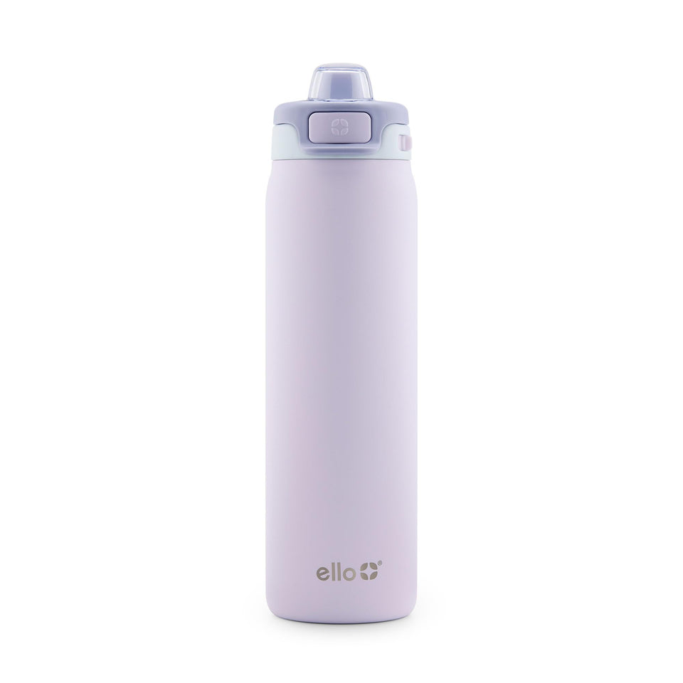 Ello Pop & Fill bottle with quick-fill lid for instant refills on the go.