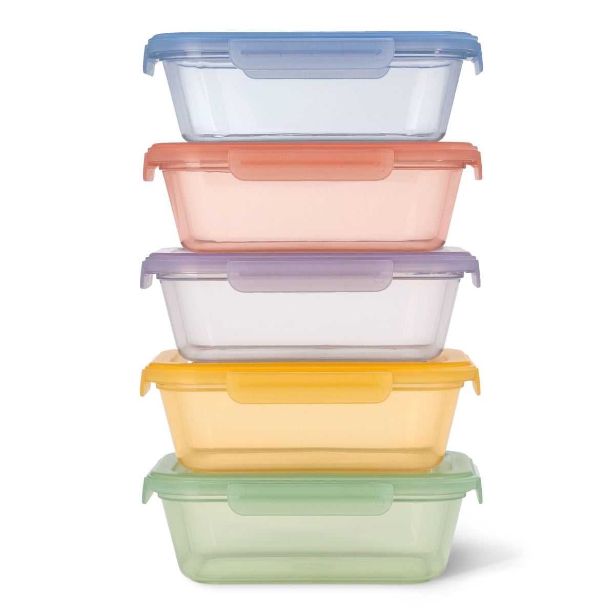 Ello Snap & Nest 4.5 cup containers in a 5-pack for meal prep efficiency