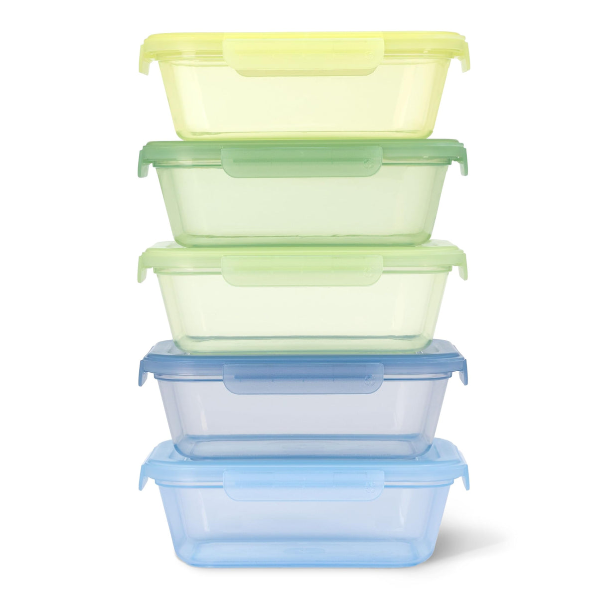 Ello Snap and Nest 4.5-cup seafoam container set for organized meal prep.