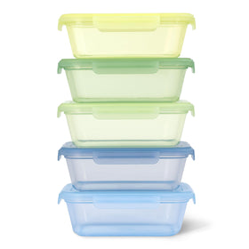 Ello Snap and Nest 4.5-cup seafoam container set for organized meal prep.