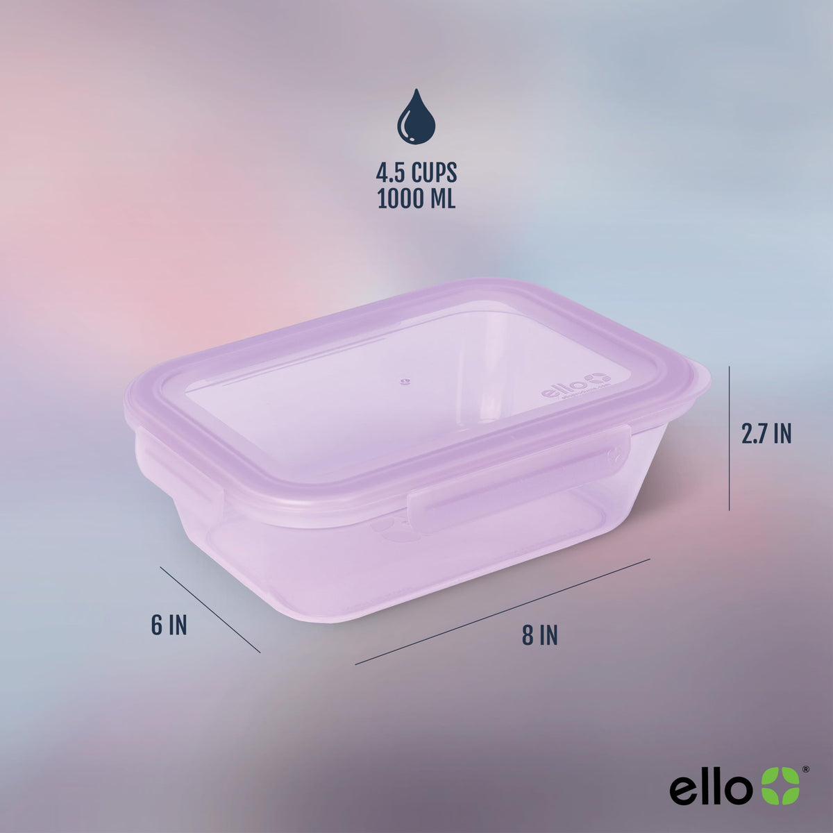 Ello Snap & Nest Berry Fields colors brighten meal prep and organization.