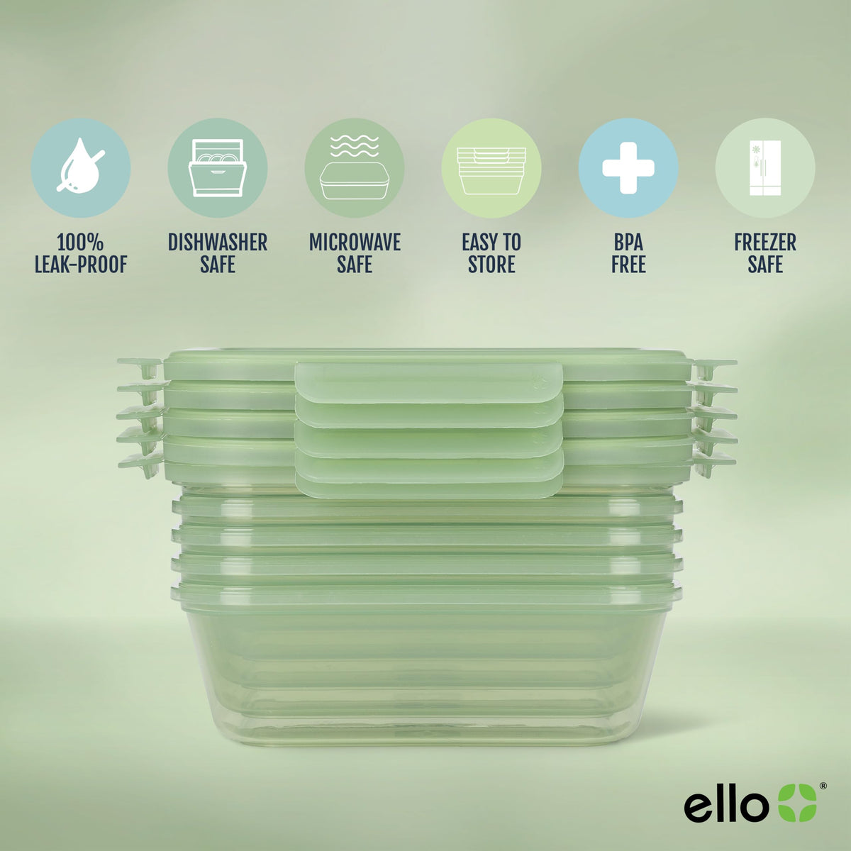 Ello Snap & Nest nesting design saves cabinet space and keeps pantry tidy