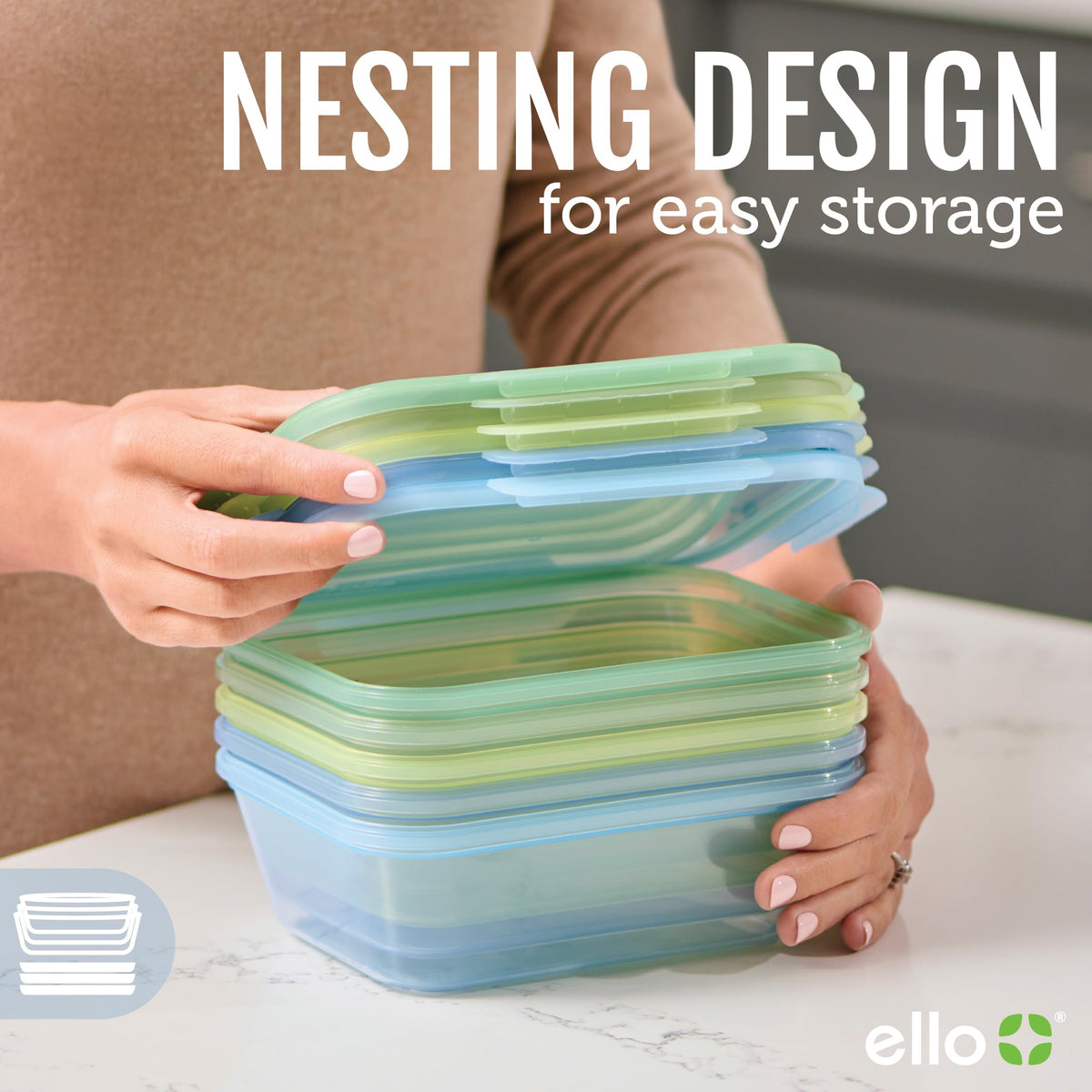 Ello Snap and Nest top-rack dishwasher-safe for easy cleaning.
