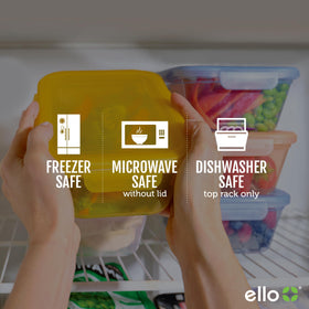 Ello Snap & Nest top-rack dishwasher safe for simple cleaning.