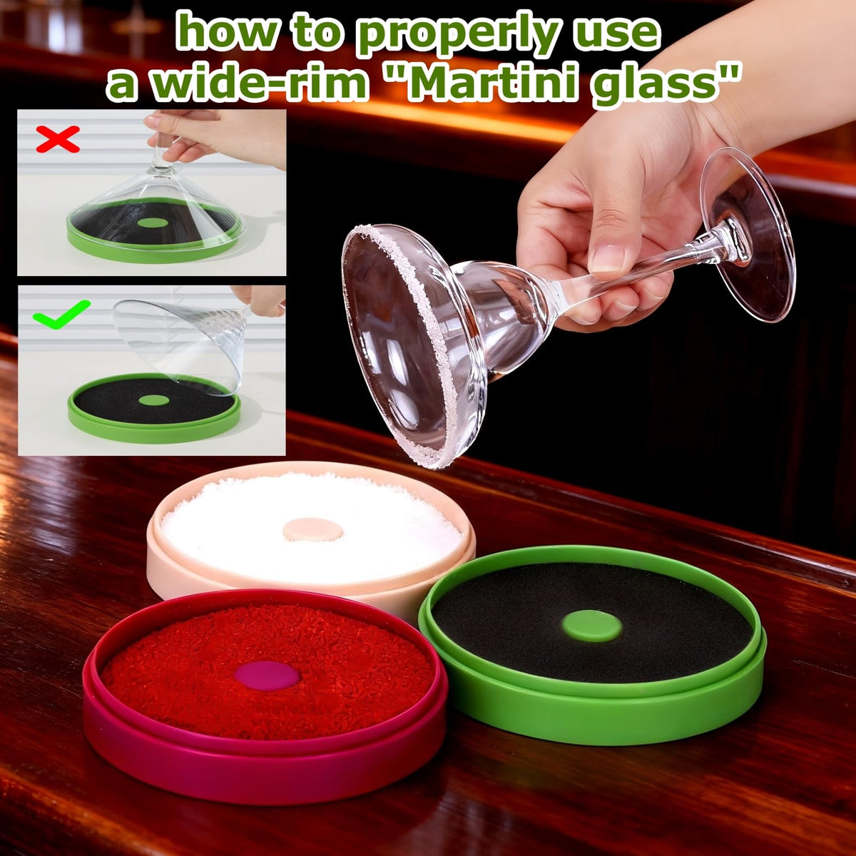 ellrkr Margarita Salt Rimmer removable-dishes easy cleaning and swapping