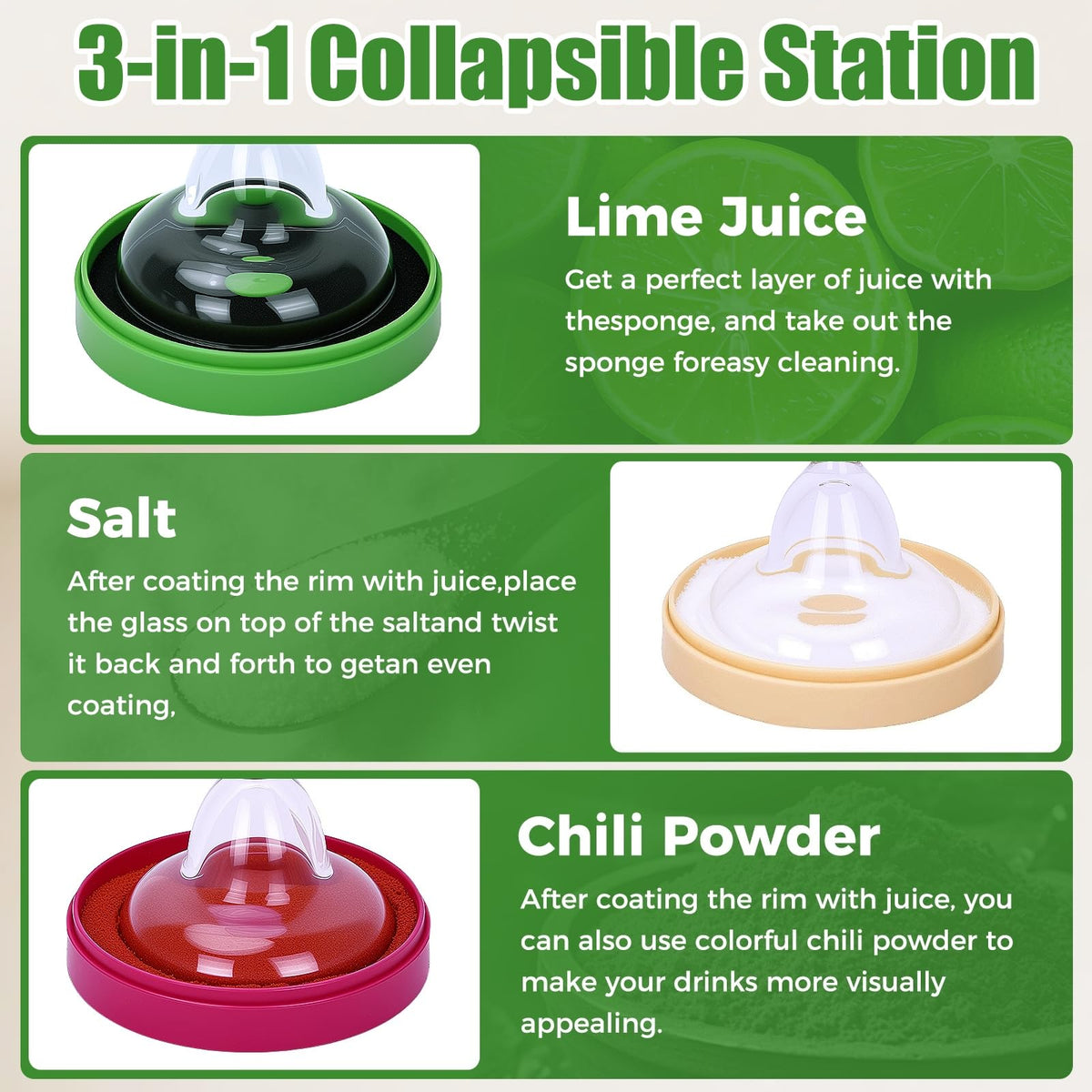 ellrkr Margarita Salt Rimmer salt-dish ready-to-use for flavorful rims