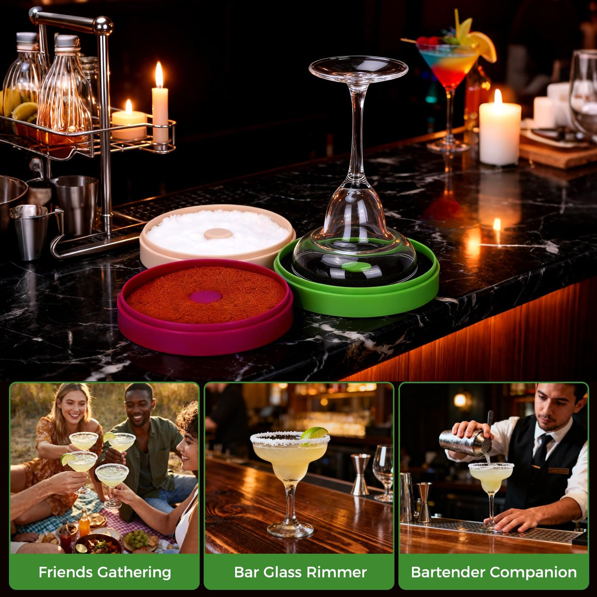 ellrkr Margarita Salt Rimmer sugar-dish ideal for sweet-rim cocktails