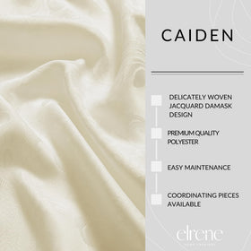Elrene Caiden Elegance Damask Tablecloth fabric is stain-resistant for daily use.