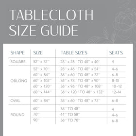 Elrene Savannah tablecloth suitable for indoor and outdoor use at gatherings.