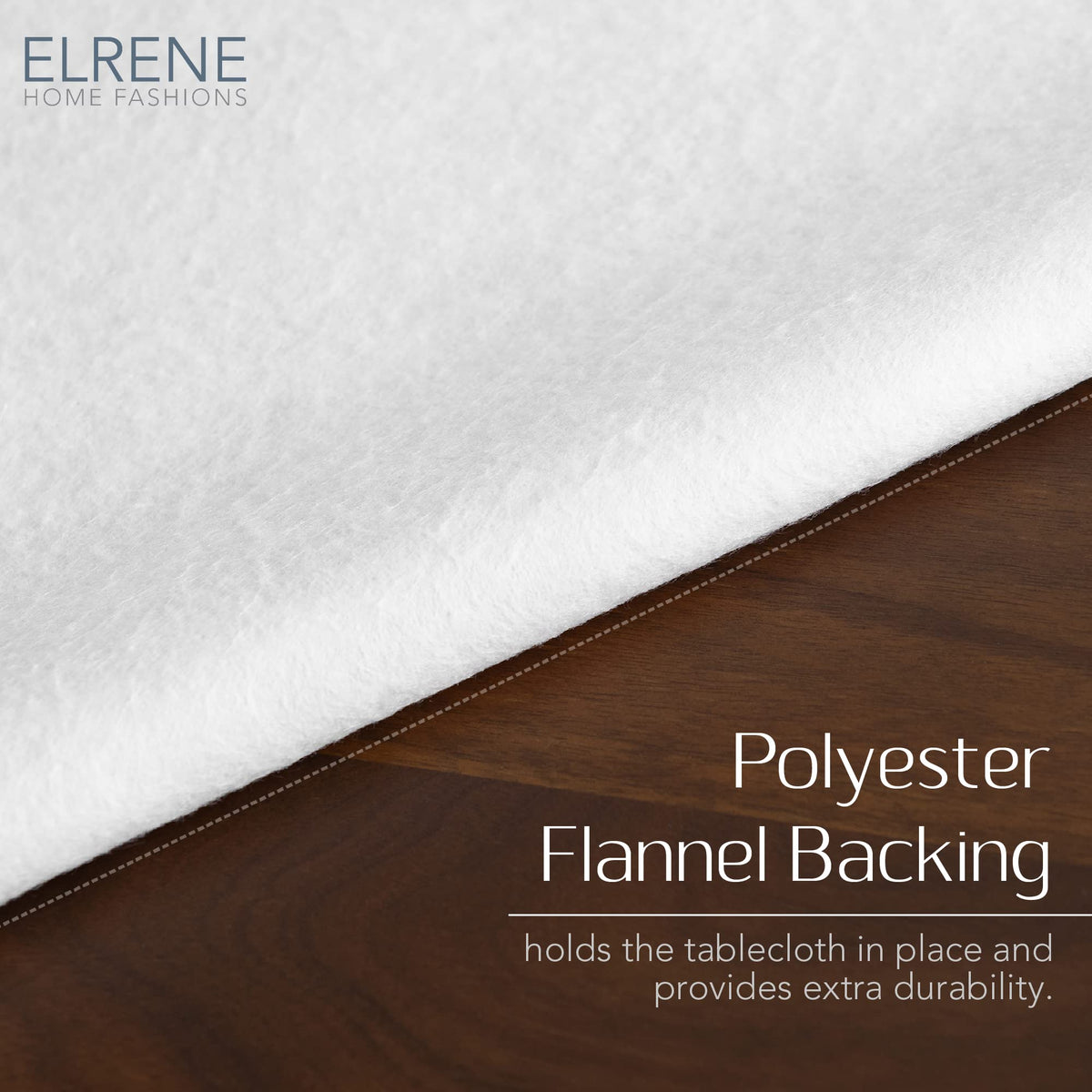 Elrene Sunflower Season waterproof vinyl surface cleans easily after spills.