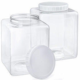 Elsjoy 2-pack square jar with clear finish for pantry storage.