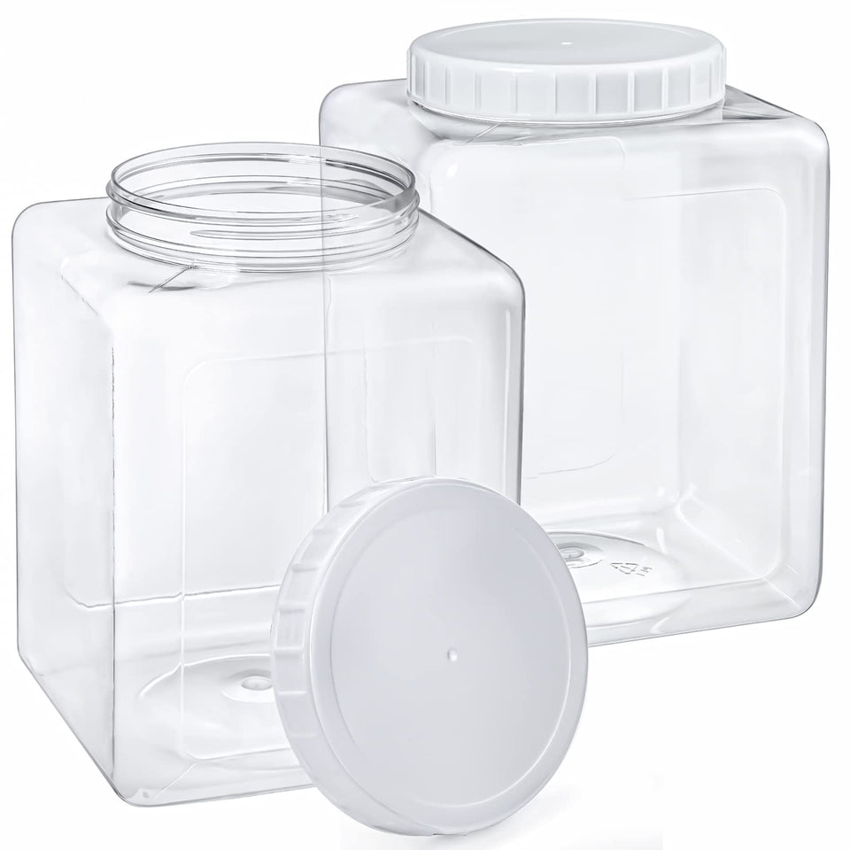 Elsjoy 2-pack square jar with clear finish for pantry storage.