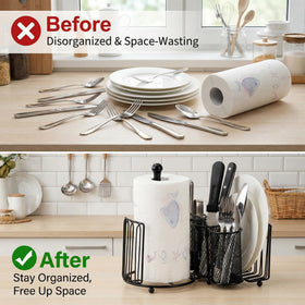 Elsjoy side compartments for napkins and plates.