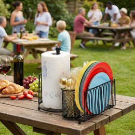 Elsjoy antique black finish adds stylish touch to home or camping.